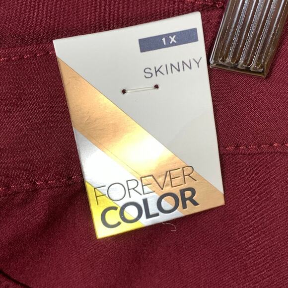 YMI Curvy Dark Wine Super Stretch Skinny Pants Size 1 NWT - Picture 6 of 8